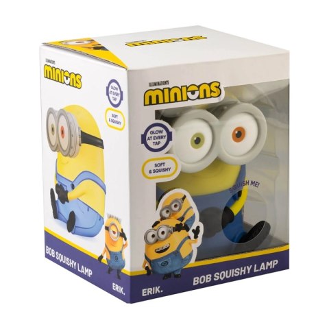 Minions - Miękka silikonowa lampka nocna LED Bob dla dzieci 15 cm