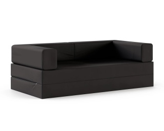 Sofa AVIO GARDEN sofa ogrodowa 3-osobowa, wodoodporna, rozkładana do spania, 100x200 cm, Czarna