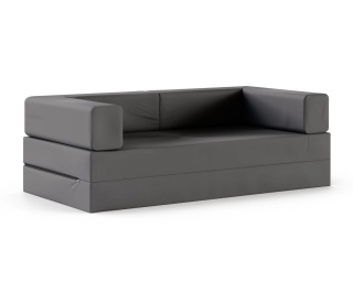 Sofa AVIO GARDEN sofa ogrodowa 3-osobowa, wodoodporna, rozkładana do spania, 100x200 cm, Grafitowa