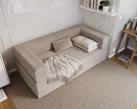 Sofa AVIO rozkładana, wymiary: 200x100x67,5 cm - 200x100 - SZTRUKS - Beż