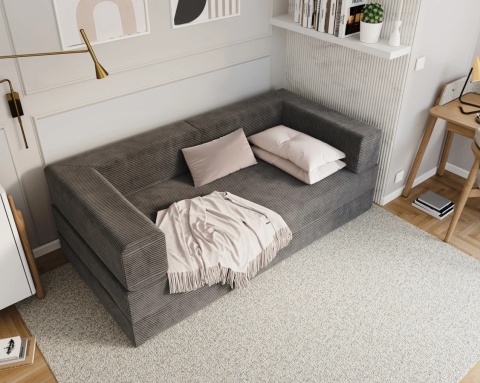 Sofa AVIO rozkładana, wymiary: 200x100x67,5 cm - 200x100 - SZTRUKS - Grafit