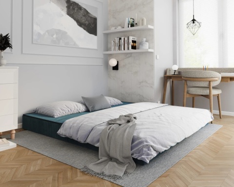 Sofa AVIO rozkładana, wymiary: 200x100x67,5 cm - 200x100 - SZTRUKS - Granat