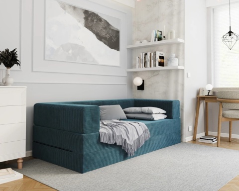 Sofa AVIO rozkładana, wymiary: 200x100x67,5 cm - 200x100 - SZTRUKS - Granat