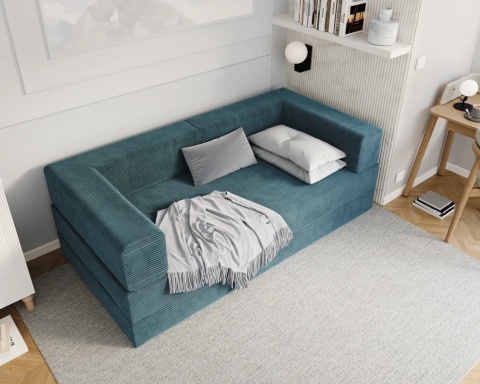 Sofa AVIO rozkładana, wymiary: 200x100x67,5 cm - 200x100 - SZTRUKS - Granat