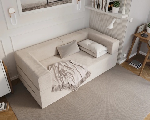 Sofa AVIO rozkładana, wymiary: 200x100x67,5 cm - 200x100 - SZTRUKS - Krem