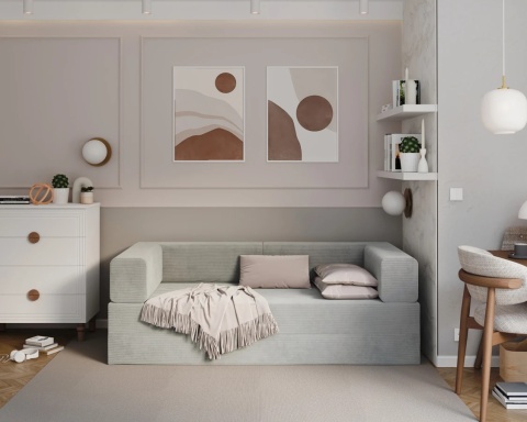 Sofa AVIO rozkładana, wymiary: 200x100x67,5 cm - 200x100 - SZTRUKS - Szary
