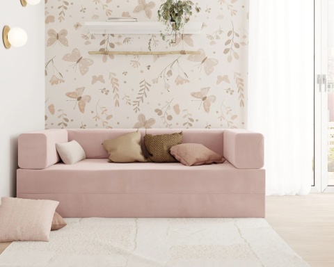 Sofa AVIO wymiary: 200x100x67,5 cm - 200x200 - TRINITY - Mglisty Róż