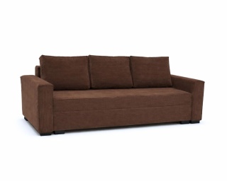 Sofa ELANO rozkładana, z poduszkami, tkanina: sztruks - 234x92 - SZTRUKS - Grafit