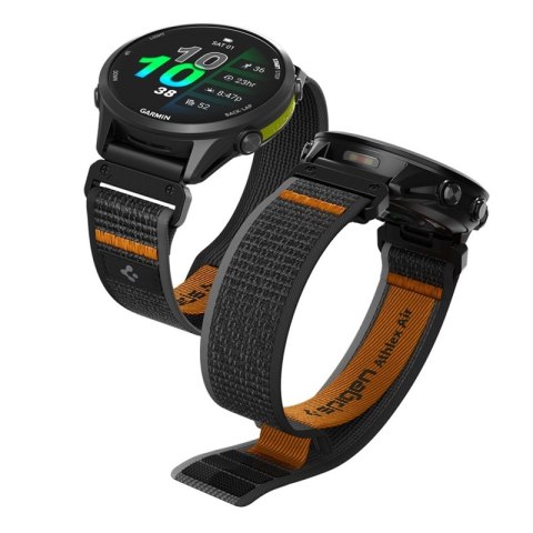 Spigen Athlex Air - Pasek do Garmin QuickFit 22 mm (Active Black / Orange)
