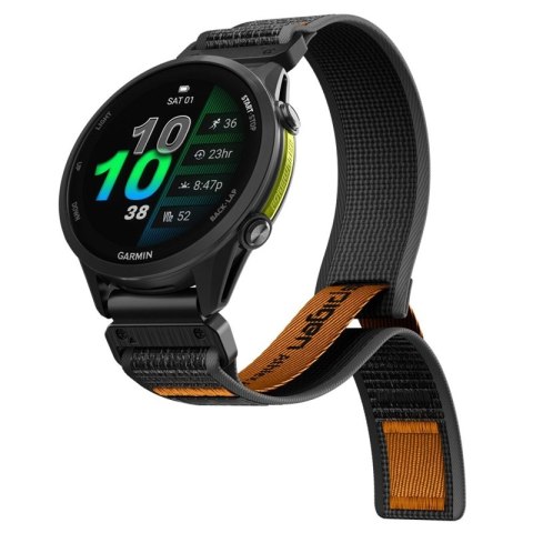 Spigen Athlex Air - Pasek do Garmin QuickFit 22 mm (Active Black / Orange)