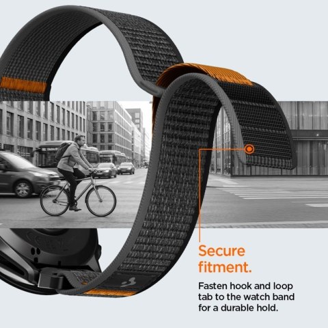 Spigen Athlex Air - Pasek do Garmin QuickFit 22 mm (Active Black / Orange)