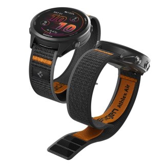 Spigen Athlex Air - Pasek do Garmin QuickRelease 22 mm (Active Black / Orange)