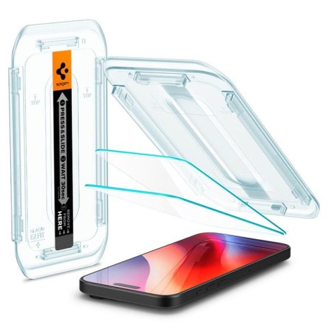 Spigen GLAS.TR EZ FIT 2-Pack - Szkło hartowane do iPhone 16 Pro / 17 / 17 Pro 2 szt