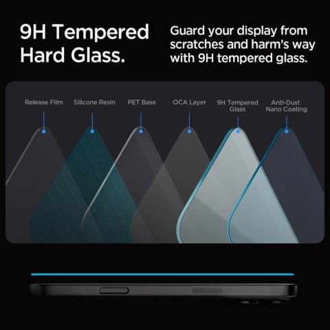 Spigen GLAS.TR EZ FIT 2-Pack - Szkło hartowane do iPhone 16 Pro / 17 / 17 Pro 2 szt