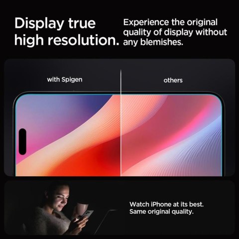Spigen GLAS.TR EZ FIT 2-Pack - Szkło hartowane do iPhone 16 Pro / 17 / 17 Pro 2 szt