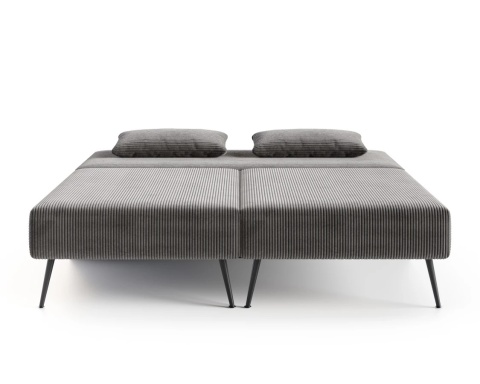 Narożnik modułowy MIRANO rozkładany, z poduszkami, tkanina sztruks - 240x103 - SZTRUKS - Grafit