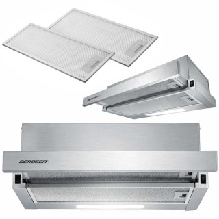 Okap teleskopowy kuchenny podszafkowy 50 cm Berdsen BT-242 inox