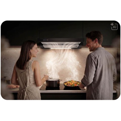 Okap teleskopowy kuchenny podszafkowy 60 cm Berdsen BT-241 czarny