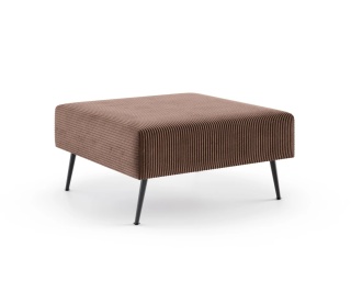 Pufa tapicerowana MIRANO do narożnika modułowego, tkanina sztruks - 80x80 - SZTRUKS - Brąz