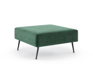 Pufa tapicerowana MIRANO do narożnika modułowego, tkanina sztruks - 80x80 - SZTRUKS - Butelkowa zieleń