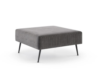 Pufa tapicerowana MIRANO do narożnika modułowego, tkanina sztruks - 80x80 - SZTRUKS - Grafit