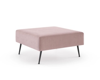 Pufa tapicerowana MIRANO do narożnika modułowego, tkanina sztruks - 80x80 - SZTRUKS - Pudrowy róż