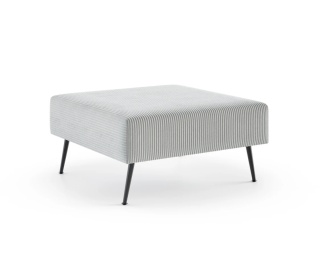 Pufa tapicerowana MIRANO do narożnika modułowego, tkanina sztruks - 80x80 - SZTRUKS - Szary