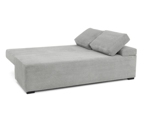 Sofa LINEA rozkładana, z poduszkami, tkanina: sztruks - 202x87 - SZTRUKS - Butelkowa zieleń