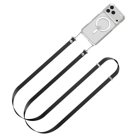 Spigen DA30L Lanyard Strap Crossbody - Uniwersalny pasek / smycz do telefonu (Czarny)