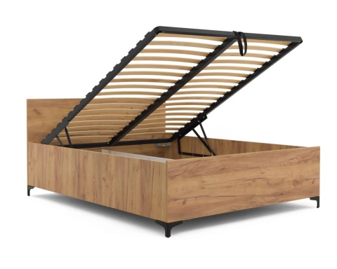 Łóżko SKANDYNAWSKIE RIBEIRO ze stelażem podnoszonym 120x200 Dąb craft
