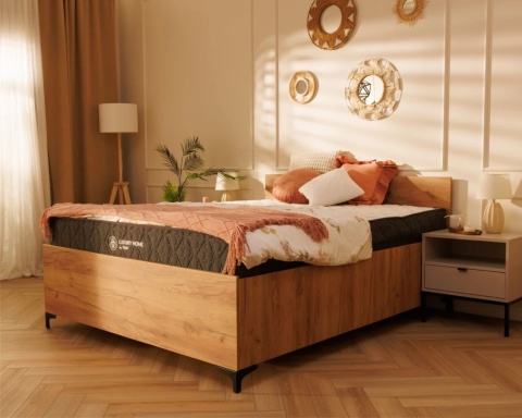 Łóżko SKANDYNAWSKIE RIBEIRO ze stelażem podnoszonym 120x200 Dąb craft