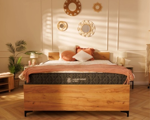Łóżko SKANDYNAWSKIE RIBEIRO ze stelażem podnoszonym 90x200 Dąb craft