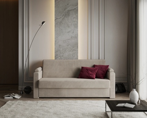 Uniwersalna Sofa z materacem VIBO wymiary 185x92x83 cm  SZTRUKS Beż