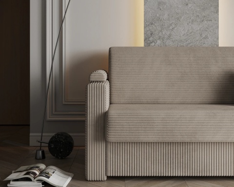 Uniwersalna Sofa z materacem VIBO wymiary 185x92x83 cm  SZTRUKS Beż