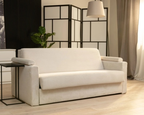 Uniwersalna Sofa z materacem VIBO wymiary 185x92x83 cm  SZTRUKS Granat
