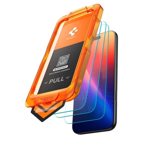 Spigen Glas.tR AlignMaster Slim 3-Pack - Szkło hartowane do Apple iPhone 17 Pro (3 sztuki)