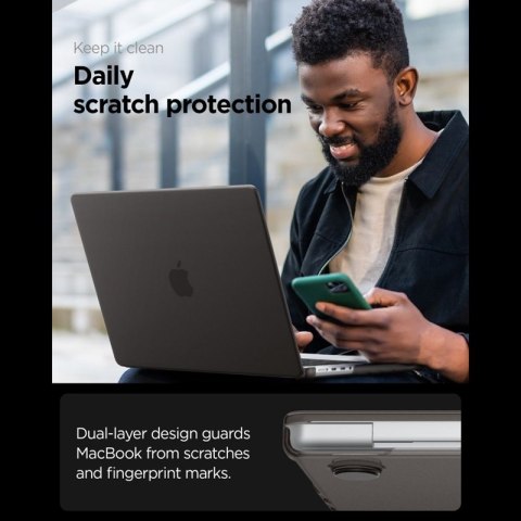 Spigen AirSkin - Obudowa MacBook Pro 14" (M5/M4/M3/M2/M1/2026-2021) (Frost Black)