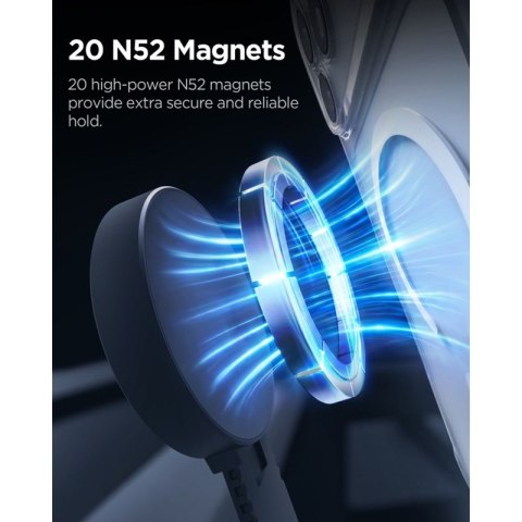 Spigen MFT35-1 Magnetic Dashboard & Windshield & Screen Car Mount - Magnetyczny uchwyt samochodowy MagSafe (Black)
