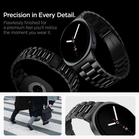 Spigen Modern Fit Band 316L - Bransoleta do Samsung Galaxy Watch 9 / 8 / 8 Classic 40 / 44 / 46 mm (Black)