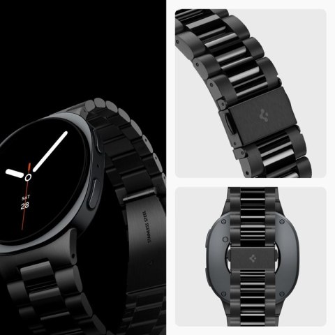 Spigen Modern Fit Band 316L - Bransoleta do Samsung Galaxy Watch 9 / 8 / 8 Classic 40 / 44 / 46 mm (Black)