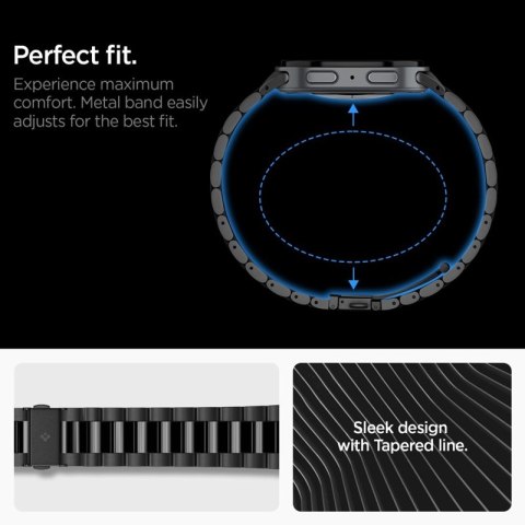 Spigen Modern Fit Band 316L - Bransoleta do Samsung Galaxy Watch 9 / 8 / 8 Classic 40 / 44 / 46 mm (Black)
