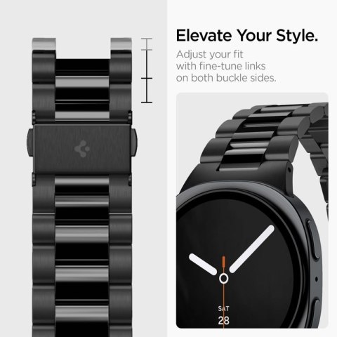 Spigen Modern Fit Band 316L - Bransoleta do Samsung Galaxy Watch 9 / 8 / 8 Classic 40 / 44 / 46 mm (Black)