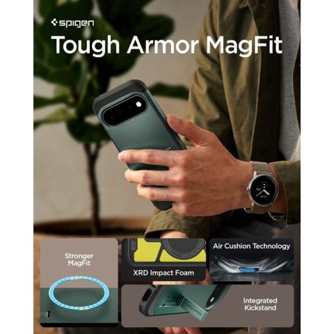 Spigen Tough Armor Mag MagSafe - Etui do Google Pixel 11 (Abyss Green)