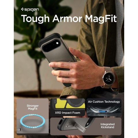Spigen Tough Armor Mag MagSafe - Etui do Google Pixel 11 (Gunmetal)
