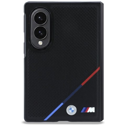 BMW M Leather Perforated Tricolor Stripe Metal Logos MagSafe - Etui Samsung Galaxy Z Fold 8 (czarny)