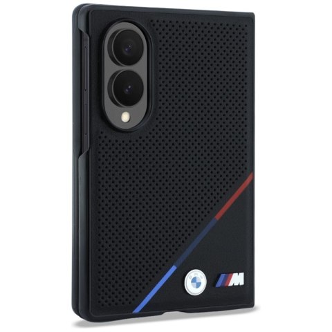 BMW M Leather Perforated Tricolor Stripe Metal Logos MagSafe - Etui Samsung Galaxy Z Fold 8 (czarny)