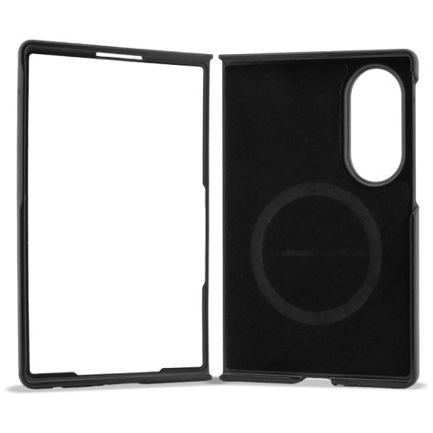 BMW M Leather Perforated Tricolor Stripe Metal Logos MagSafe - Etui Samsung Galaxy Z Fold 8 (czarny)