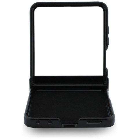Guess Magnetic Ring Stand Grained Classic Logo MagSafe - Etui Samsung Galaxy Z Flip 8 (beżowy)