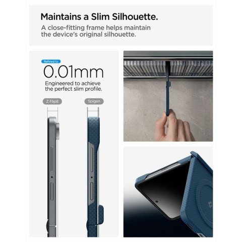 Spigen AirSkin Aramid MagSafe - Etui do Samsung Galaxy Z Flip 8 (Navy)