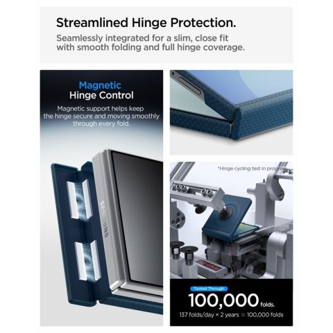 Spigen AirSkin Aramid MagSafe - Etui do Samsung Galaxy Z Flip 8 (Navy)